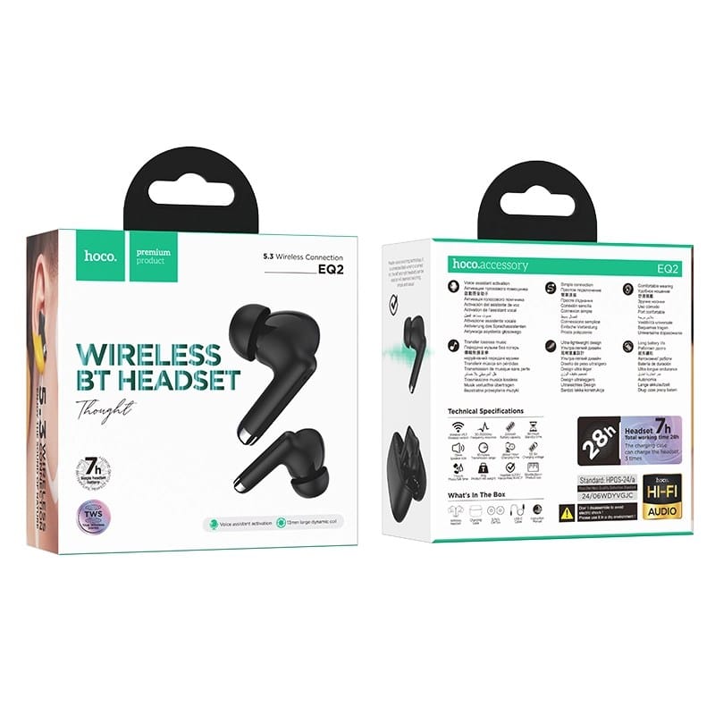 Hoco EQ2 True Wireless Bluetooth Earbuds - Image 4